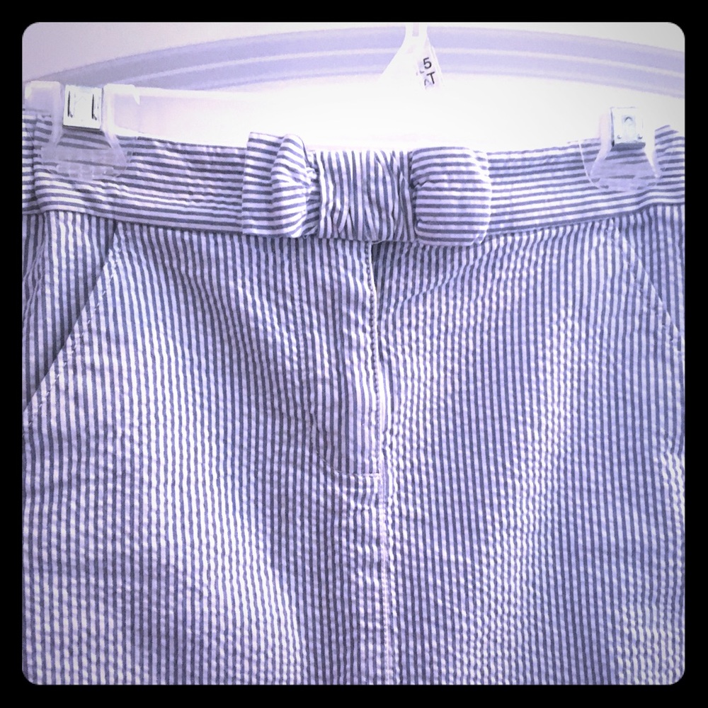J. Crew girls seersucker mini skirt